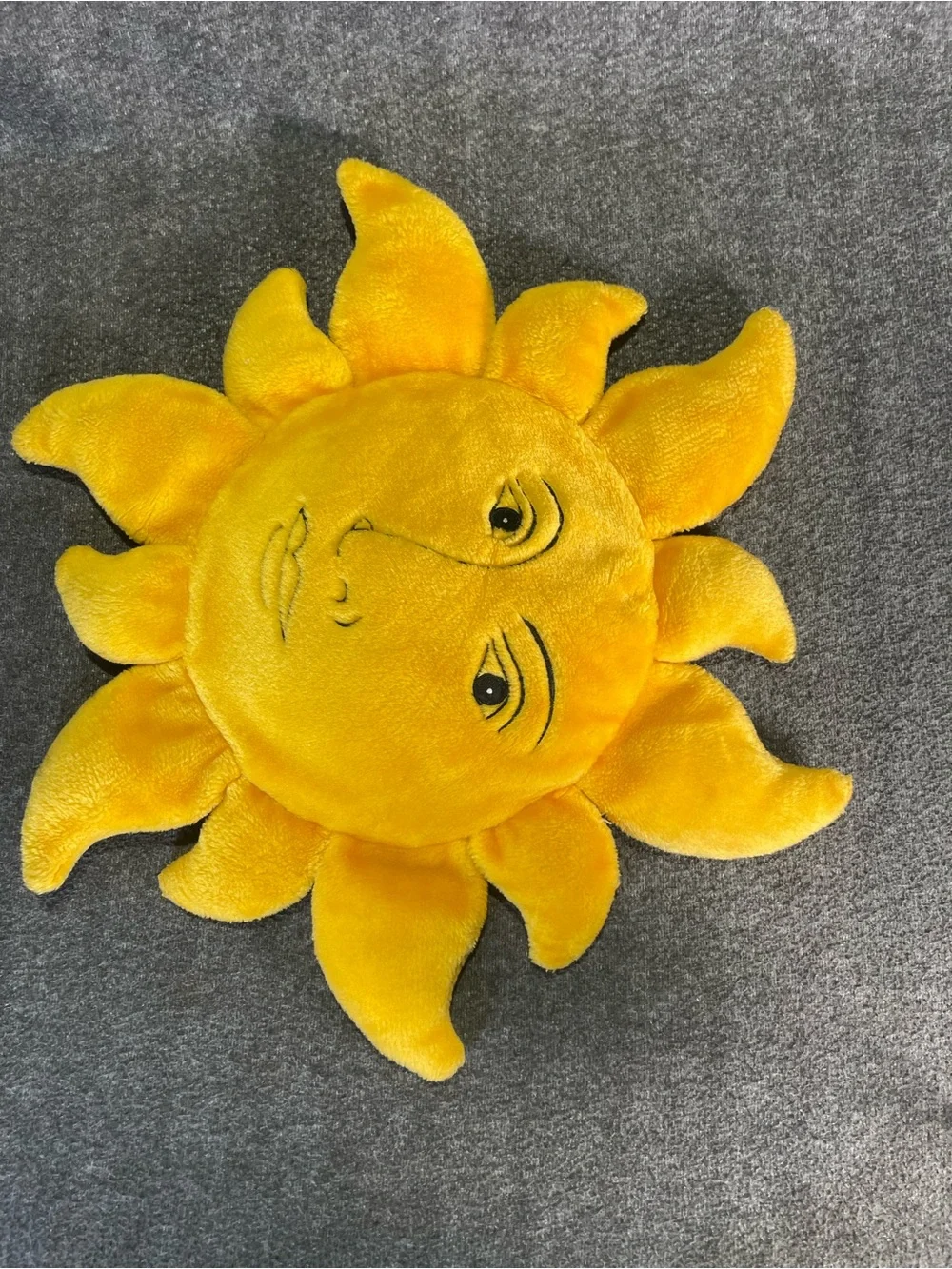 Celestial Sun Face Yellow Plush Pillow 19